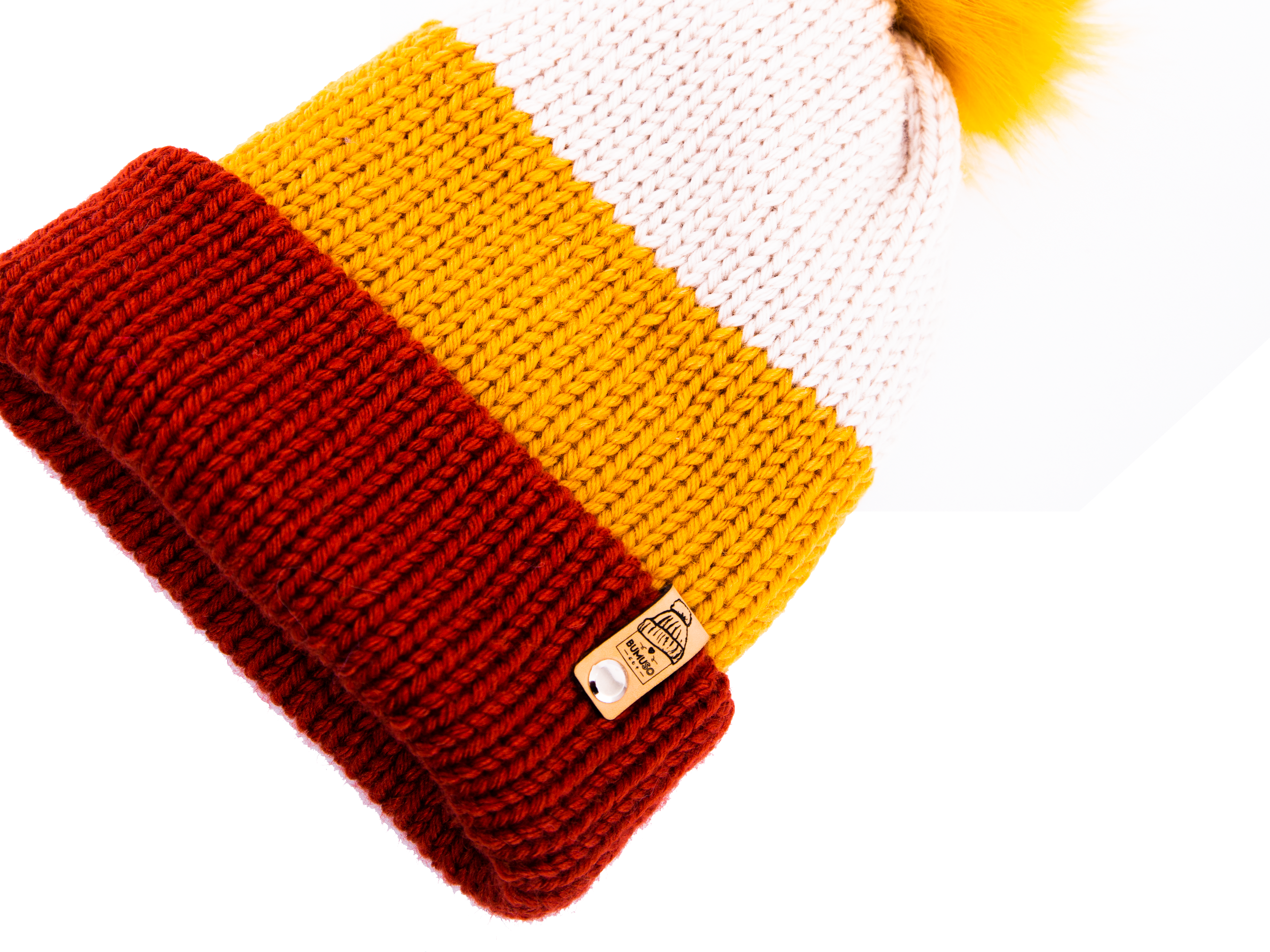 Colored Soft Wool Winter Hat with Cute PomPom ~ woolly hat, winter hat, beanie hat, unisex, womens hats, knitted hat - Image 5