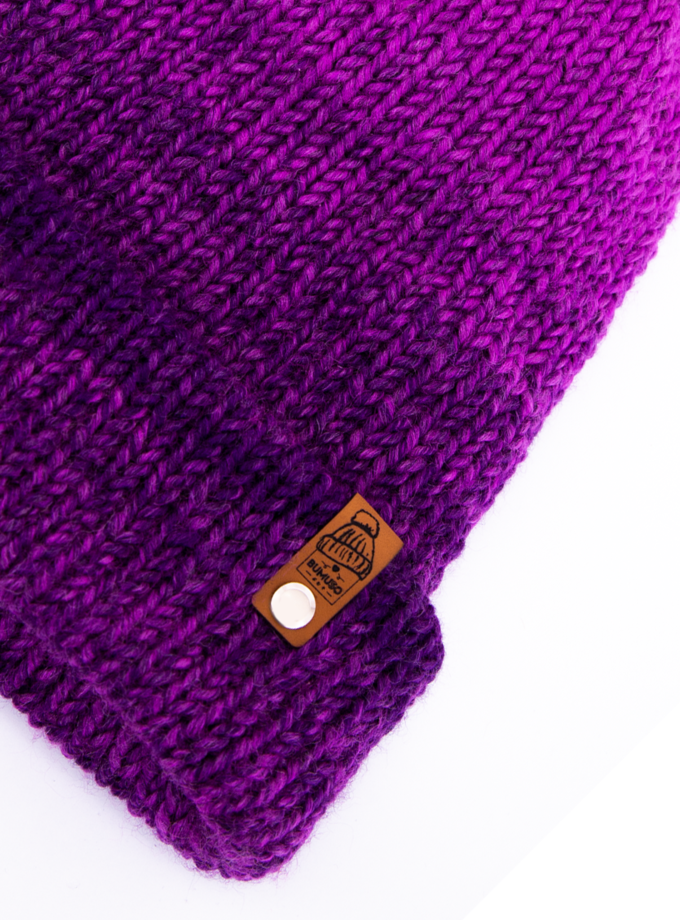 Purple Color and Soft Wool Winter Hat with Cute PomPom ~ woolly hat, winter hat, beanie hat, unisex, womens hats, knitted hat