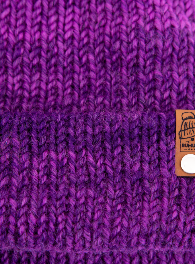 Purple Color and Soft Wool Winter Hat with Cute PomPom ~ woolly hat, winter hat, beanie hat, unisex, womens hats, knitted hat